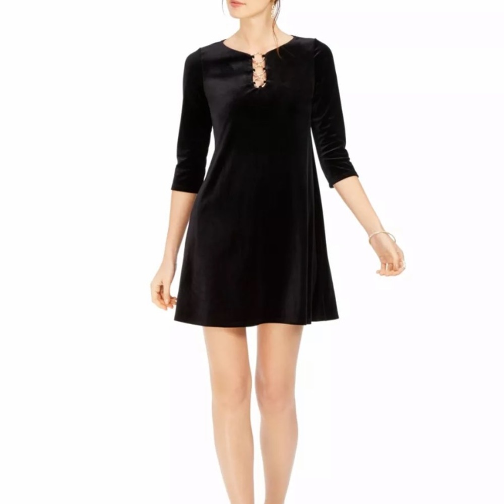 MSK velvet dress NWT SP, PS, Petite holiday, A line